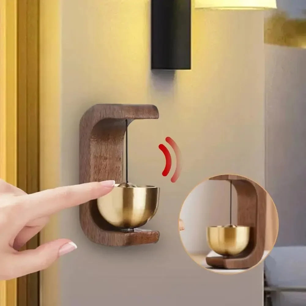 Carillon éolien magnétique sans fil pour porte en bois massif