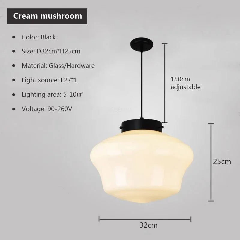 Lampe suspendue en verre minimaliste nordique à tête unique