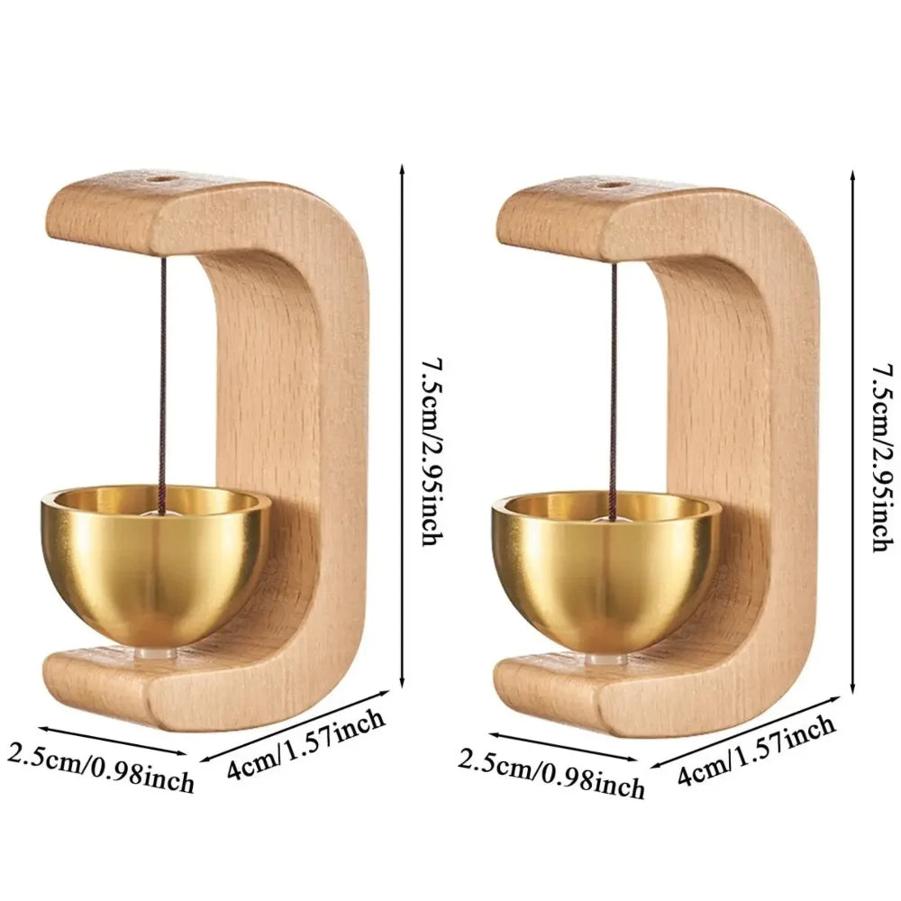 Carillon éolien magnétique sans fil pour porte en bois massif