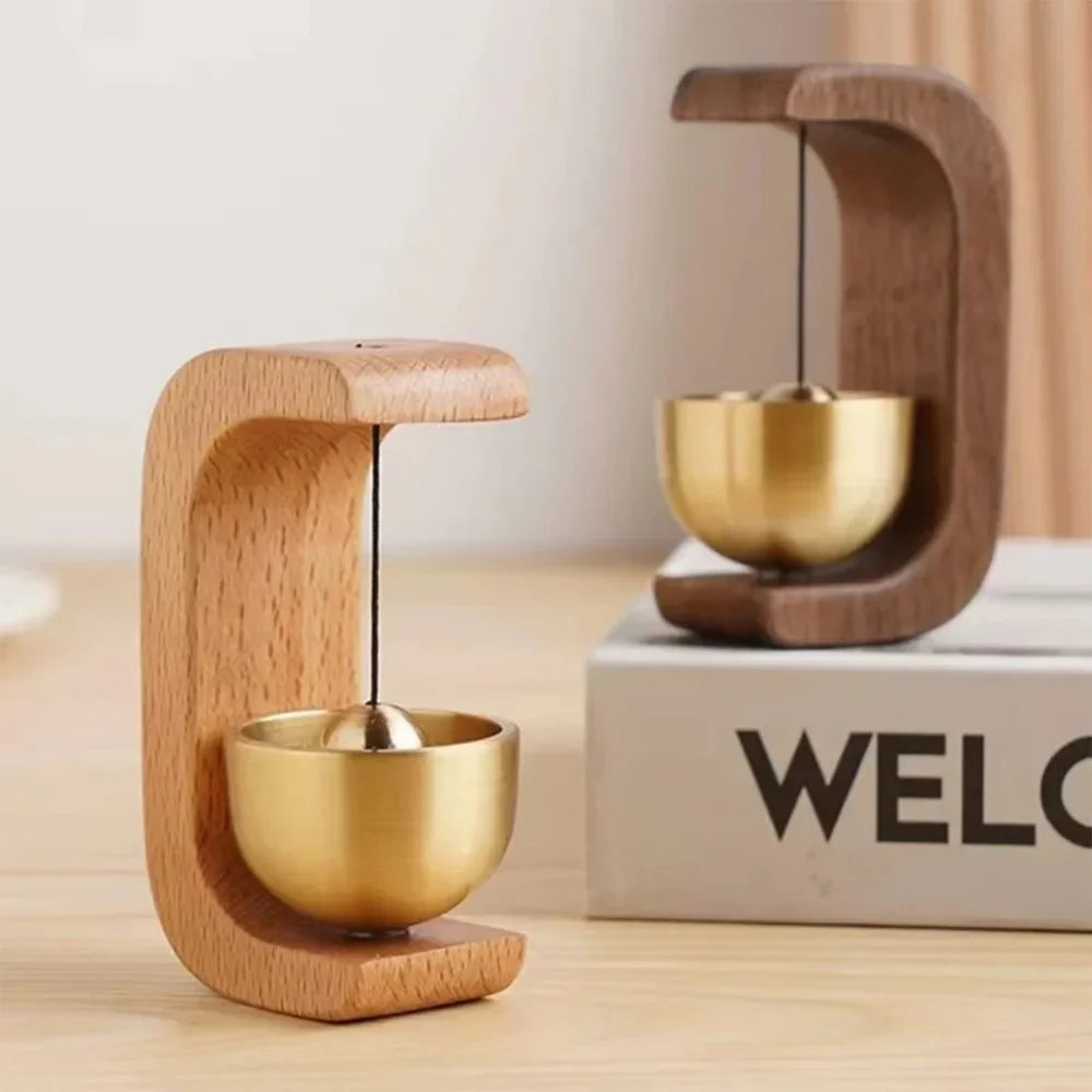 Carillon éolien magnétique sans fil pour porte en bois massif