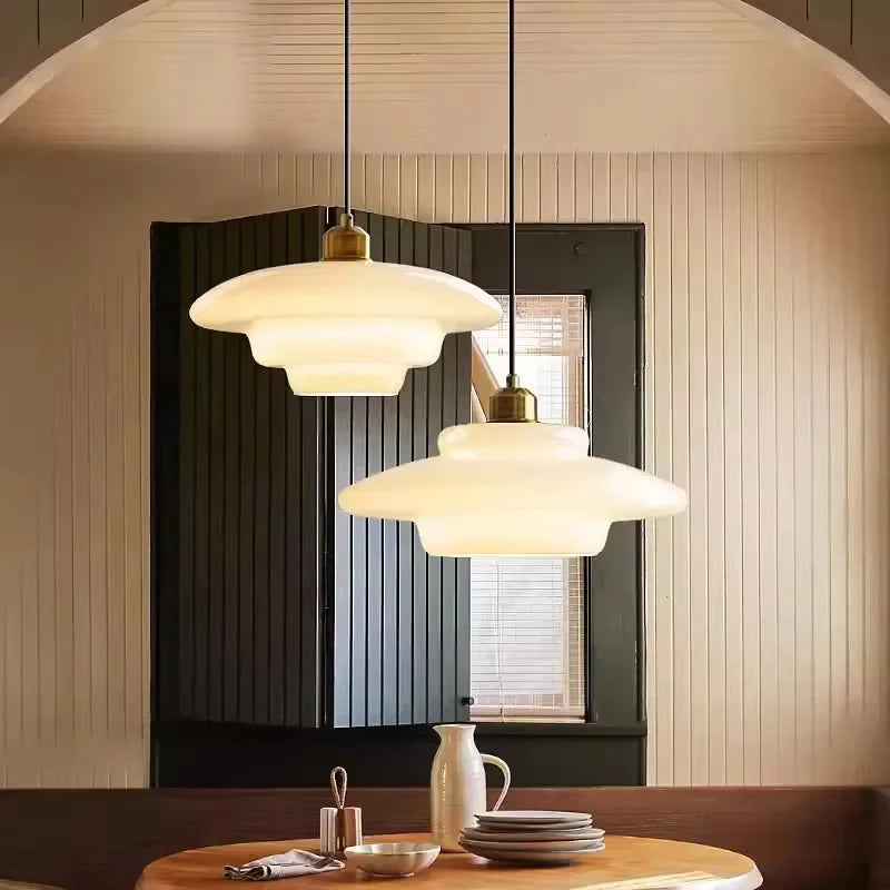 Lampe suspendue en verre minimaliste nordique à tête unique