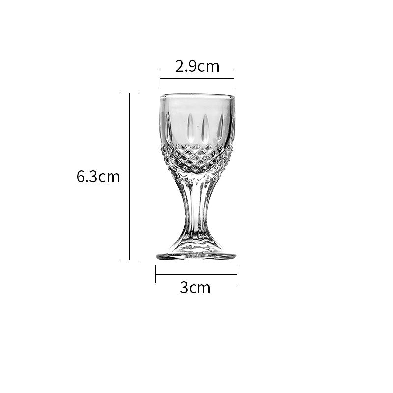 LVerres à spiritueux transparents de petite capacité